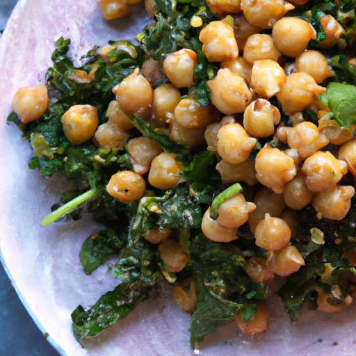 Bright & Healthy: Kale Quinoa Chickpea Salad with Lemon Dressing