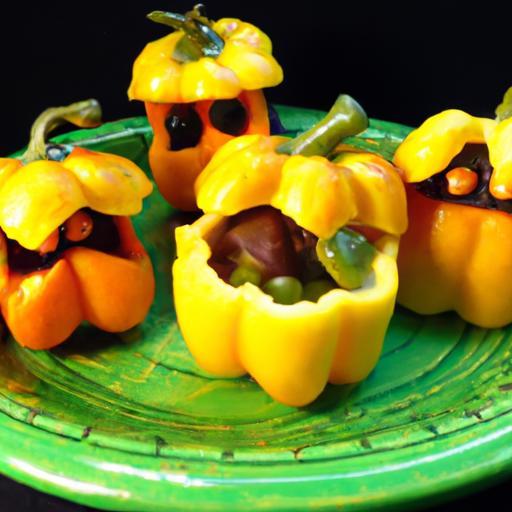 Spooky Stuffed Bell Peppers: Tasty Jack-O’-Lantern Treats