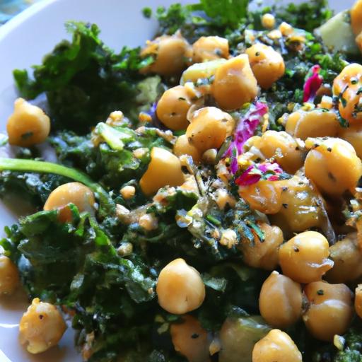 Bright & ⁤Healthy: Kale ​Quinoa Chickpea Salad with Lemon‌ Dressing