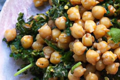 Bright & Healthy: Kale Quinoa Chickpea Salad with Lemon Dressing